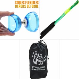 Kit Diabolo Quartz V2 Bleu + Baguettes alu Vert