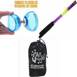 Kit Diabolo Quartz V2 Bleu + Baguettes alu Violet