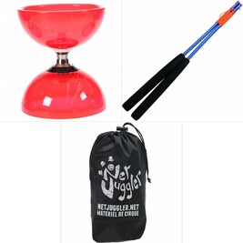 Kit Diabolo Quartz V2 Rouge + Baguettes alu Bleu