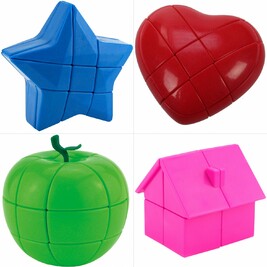 Kit Rubiks Cube : Etoile + Coeur + Pomme + Maison