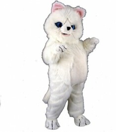Mascotte witte kat