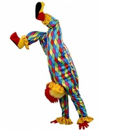 Acrobaat clown mascotte