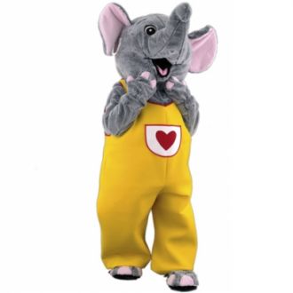Elephant in Overalls Mascot