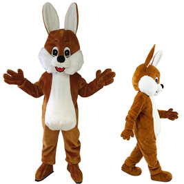 Bruin konijn mascotte