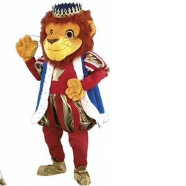 Koning leeuw mascotte