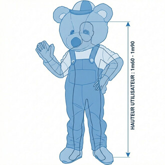 Mascotte Ours Bricoleur