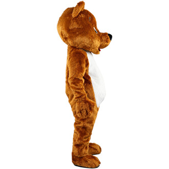 Teddy l'orso, mascotte della scuola, è un simpatico peluche marrone chiaro con la pancia bianca, visto di profilo su sfondo bianco.