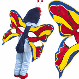Blue Butterfly Mascot