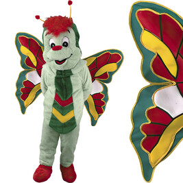 Green Butterfly Mascot